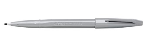Pentel S520-N Sign Pen Faserschreiber, 0,8 mm Strichstärke, grau, 12er Pack von Pentel
