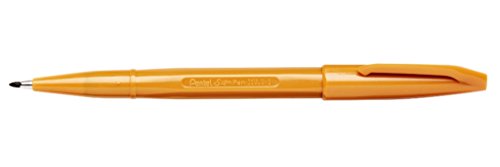 Pentel S520-Y Sign Pen Faserschreiber, 0,8 mm Strichstärke, ocker, 12er Pack von Pentel