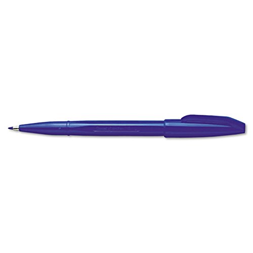 Pentel S520-C Sign Pen Faserschreiber, 0,8 mm Strichstärke, blau, 12er Pack von Pentel