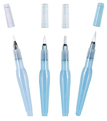 Pentel Water Brush Wasserpinsel (feine, mittlere und breite Spitze) 3 Stück (4er Set) von Pentel