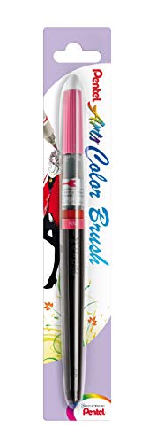 Pentel XGFL-109X - Colour Brush, einzigartiger Pinselstift gefüllt mit Aquarelltinte, pink, 1 Stück von Pentel