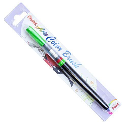 Pentel XGFL-111X - Colour Brush, einzigartiger Pinselstift gefüllt mit Aquarelltinte, hellgrün, 1 Stück, 17.5 x 1.3 x 1.3 cm von Pentel