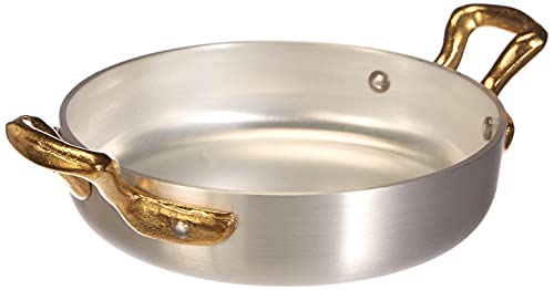 Pentole Agnelli Linea 1932 Collection Line Omelettpfanne mit 2 kleinen Griffen, Durchmesser 14 cm, Aluminium, Silber von Baldassare Agnelli