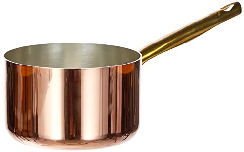 Pentole Agnelli ALCU10516 Hoher Auflauf mit Griff, glattes verzinntes Kupfer, 16 cm von Baldassare Agnelli