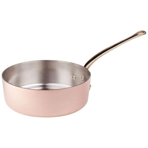 Pentole Agnelli ALCU107F14 Niedrig verzinnter Kupferauflauf, glatte Kupferhülle Messingguss nach französischer Art, 14 cm Pentole Agnelli ALCU107F14 Niedrig verzinnter Kupferauflauf, glatte Kupferhülle Messingguss nach französischer Art, 14 cm von Baldassare Agnelli