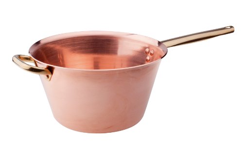 Pentole Agnelli ALCU16526 Glatter Kupferkessel für Polenta ohne Verzinnen mit Rohrrohr und Messinggriff, 26 cm Pentole Agnelli ALCU16526 Glatter Kupferkessel für Polenta ohne Verzinnen mit Rohrrohr und Messinggriff, 26 cm von Baldassare Agnelli