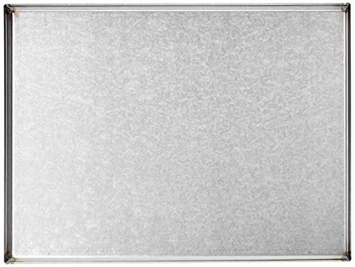 Pentole Agnelli Lamiera Alluminata Rechteckiges Backblech, Aluminium, Silber/schwarz, 40 x 30 cm von Pentole Agnelli