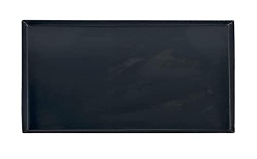 Pentole Agnelli Auflaufform rechteckig aus Blech Blau, Dicke 0.8 cm, Schwarz 50x35x3 cm schwarz von Pentole Agnelli