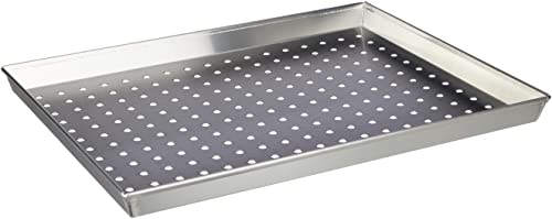 Pentole Agnelli Auflaufform rechteckig mit Loch, Durchmesser Bohrung 6 mm, Legierung Aluminium 3003, Silber 45x35 cm Silber/schwarz von Baldassare Agnelli