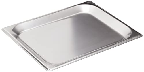 Pentole Agnelli COIXGNP12020 Gastronorm Spülschüssel 1/2, Metall, Silber/schwarz, 26.5 x 32.5 x 2 cm von Pentole Agnelli