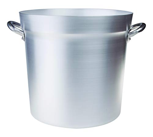 Pentole Agnelli FAMA85BS46 Aluminium-Tomatentopf mit 2 Griffen, Nordtyp, Durchmesser 46 cm, 76,5 Liter, Silber von Pentole Agnelli