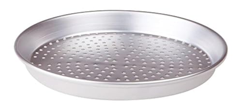 Pentole Agnelli Pasteria und Pizza-Kuchenform, rund, aus Legierung, 3003, gelocht, Aluminium, 50 x 50 x 3 cm von Baldassare Agnelli