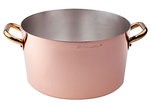 Pentole Agnelli ALCU10428 Hoher Auflauf, handverzinntes glattes Kupfer, mit zwei Messinggriffen, 28 cm Pentole Agnelli ALCU10428 Hoher Auflauf, handverzinntes glattes Kupfer, mit zwei Messinggriffen, 28 cm von Baldassare Agnelli