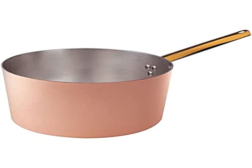 Pentole Agnelli ALCU10518 Hoher Auflauf mit Griff, glattes verzinntes Kupfer, 18 cm von Baldassare Agnelli