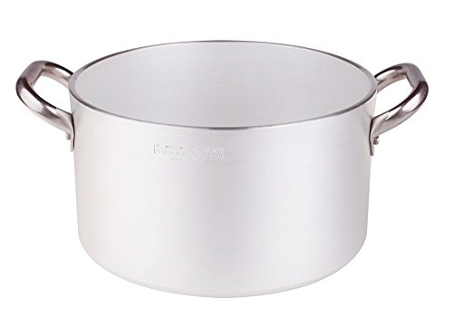 Pentole Agnelli Linea Alluminio Professionale 5 mm Zylindrischer Kochtopf mit hohem Radiant, Aluminium, Silber/schwarz, 50 cm Pentole Agnelli Linea Alluminio Professionale 5 mm Zylindrischer Kochtopf mit hohem Radiant, Aluminium, Silber/schwarz, 50 cm von Baldassare Agnelli