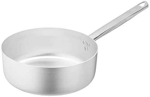 Pentole Agnelli Linie Aluminium 3 mm Schmortopf mit 1 Griff 24 cm Silber/schwarz von Baldassare Agnelli