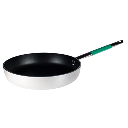 Pentole Agnelli Linie Cookware System ALSC2111BSCV32 Hochgestellte Pfanne mit 1 Griff 5 mm, 32 cm, Grün, Platin Pentole Agnelli Linie Cookware System ALSC2111BSCV32 Hochgestellte Pfanne mit 1 Griff 5 mm, 32 cm, Grün, Platin von Pentole Agnelli