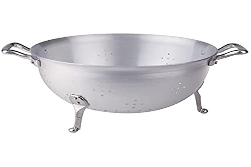 Pentole Agnelli FAMA1528 Seiher mit 3 Füßen, aus BLTF-Aluminium, mit 2 Griffen aus Edelstahl, 28 cm, silberfarben Pentole Agnelli FAMA1528 Seiher mit 3 Füßen, aus BLTF-Aluminium, mit 2 Griffen aus Edelstahl, 28 cm, silberfarben von Baldassare Agnelli