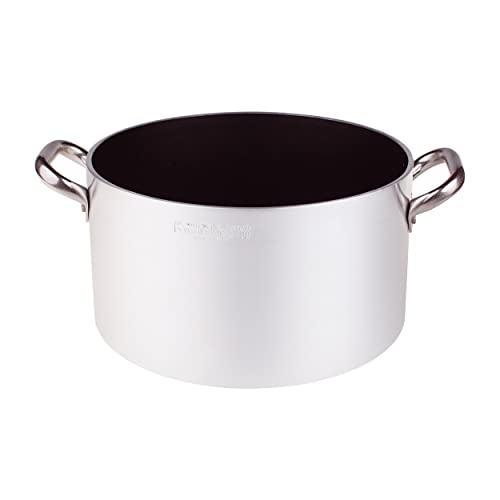 Pentole Agnelli Platinum Schmortopf aus Aluminium, mit 2 Griffen aus Edelstahl, Silber 24 cm silber / schwarz Pentole Agnelli Platinum Schmortopf aus Aluminium, mit 2 Griffen aus Edelstahl, Silber 24 cm silber / schwarz von Pentole Agnelli