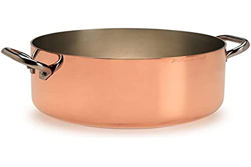 Pentole Agnelli ALCU104PI28 Hochkupfer-Topf mit 2 Edelstahlgriffen, verzinntes Kupfer zur Induktion, 28 cm Pentole Agnelli ALCU104PI28 Hochkupfer-Topf mit 2 Edelstahlgriffen, verzinntes Kupfer zur Induktion, 28 cm von Baldassare Agnelli