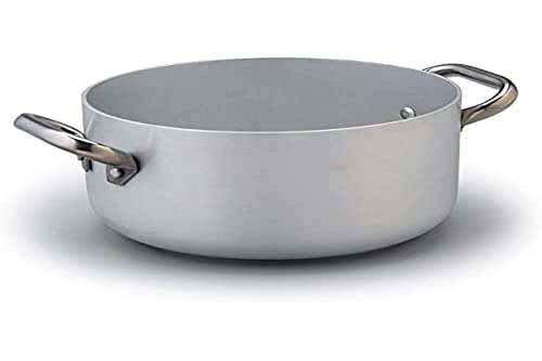 Pentole Agnelli Linie Aluminium Induktion Kasserolle Hohe, Induktionsboden mit 2 Griffen 28 cm Silber/schwarz Pentole Agnelli Linie Aluminium Induktion Kasserolle Hohe, Induktionsboden mit 2 Griffen 28 cm Silber/schwarz von Baldassare Agnelli