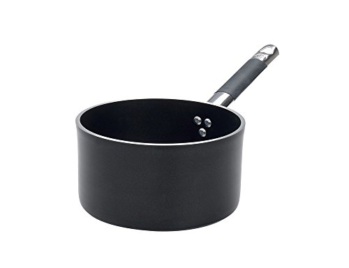 Pentole Agnelli ALSC2105SSC24 Hohe Kasserolle mit Stiel, Modellserie Allblack 5 mm, 24 cm von Baldassare Agnelli