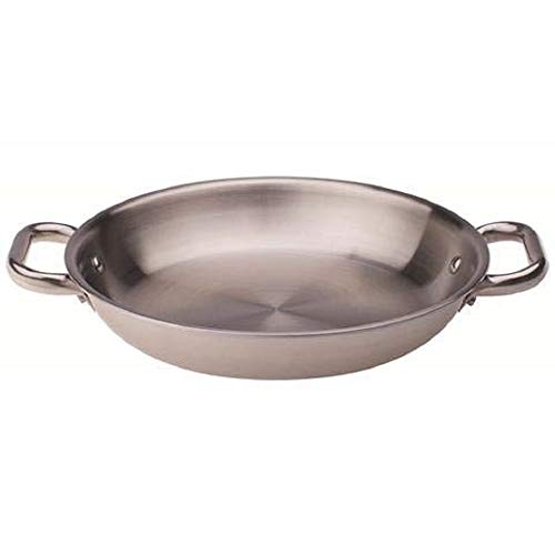 Pentole Agnelli alu-INOX Pfanne mit 2 Griffen, Edelstahl, Grau 0.1x0.1x0.1 cm Silber/schwarz von Baldassare Agnelli
