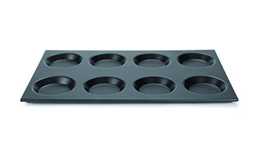 Pentole Agnelli COSA183/SS08 Gastronorm 1/1 mit 8 Formen 11 cm, Antihaftbeschichtung, Aluminium, Silber, 53 x 32.5 cm von Baldassare Agnelli