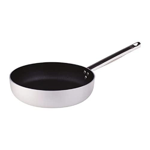 Töpfe Agnelli Platinum Straight to Bratpfanne, Aluminium, mit Griffrohr in Edelstahl, Silber, 28 cm von Baldassare Agnelli