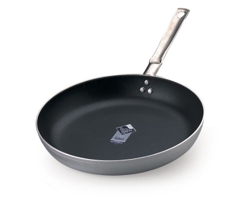 Pentole Agnelli Family Cooking Aluminium Flache Bratpfanne mit Griff, Silber/schwarz, 36 cm von Baldassare Agnelli