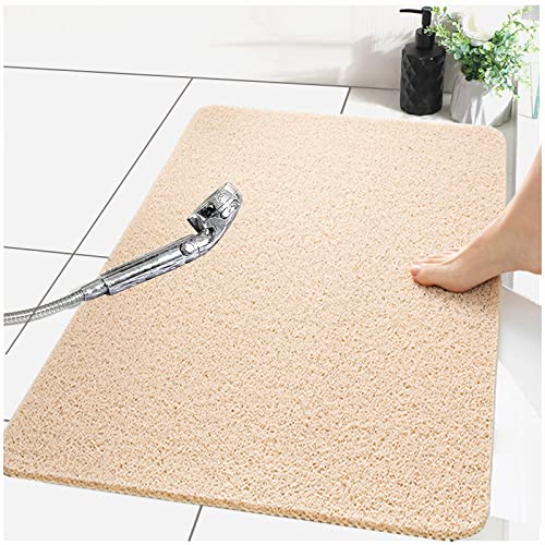 Penubuy rutschfeste Duschmatte 80x40, PVC-Luffa Antirutschmatte Dusche mit Poröser Struktur, Schnell Trocknend und Leicht zu Reinigen（beige） von Penubuy