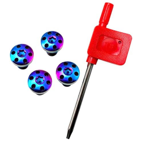 4PCS 1911 Grip Schrauben Edelstahl Torx farbenfrohe Griffschrauben 1911 Teile mit TORX -Taste (Zufallsfarbe) von Peosaard
