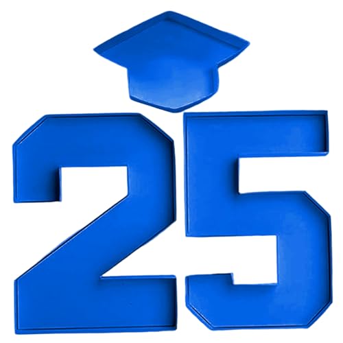 Acrylnummer Charcuterie Board Box, füllbare 2 5 Zahlen Gradboard -Nummern Tablett, dekorative Servierteller Display Candy Cake für 2025 College Gradparty -Partyzubehör von Peosaard