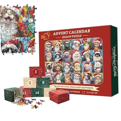 Adventspuzzles für Erwachsene 2024, Weihnachtskalender 2024, 1000 Stück Weihnachtskatze -Kalender -Puzzle, 24 Tage Countdown Calenda Family Game für Kinder Erwachsene, Puzzle Adventspuzzles für Erwachsene 2024, Weihnachtskalender 2024, 1000 Stück Weihnachtskatze -Kalender -Puzzle, 24 Tage Countdown Calenda Family Game für Kinder Erwachsene, Puzzle von Peosaard