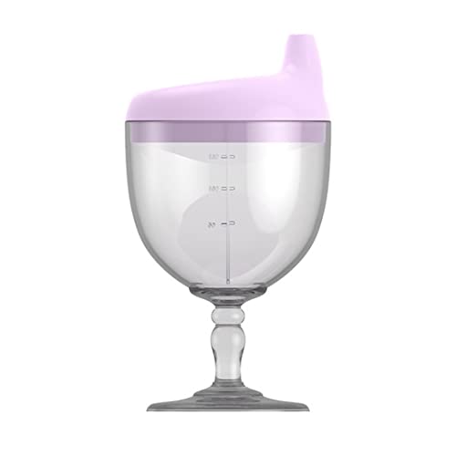 Baby Goblet Sippy Cup Plastik Kleinkind Fütterung Tassen Getränke Becher Weinglas Milchflasche Lila lila von Peosaard