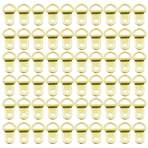 D Ringbügel, 100pcs D Ringe Bildhänger Eisen -Ein -Loch -Ring mit Schrauben kleines Bild Hanging Kit für Uhr, Dekoration, Spiegel, Gemälde, goldenes, Wandhangskit D Ringbügel, 100pcs D Ringe Bildhänger Eisen -Ein -Loch -Ring mit Schrauben kleines Bild Hanging Kit für Uhr, Dekoration, Spiegel, Gemälde, goldenes, Wandhangskit von Peosaard