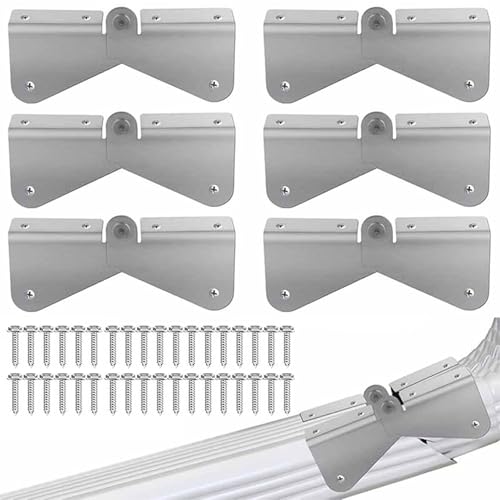 Downspout, 6pcs Downspout Scharniere Edelstahlrinnenscharnier mit Schrauben Easy DIY Installation auf jeder Größe Rechteck oder Quadrat, Dachrinnenverlängerung Downspout, 6pcs Downspout Scharniere Edelstahlrinnenscharnier mit Schrauben Easy DIY Installation auf jeder Größe Rechteck oder Quadrat, Dachrinnenverlängerung von Peosaard