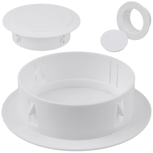 Entlüftungskappe, Wandlochabdeckung, 100 mm/4in dekorative runde Klimaanlagen -Entlüftungskappe Multipurpose einfache Installation und praktisch zum Verstecken von Klimaanlagen, Wasserrohren, Abdecku von Peosaard