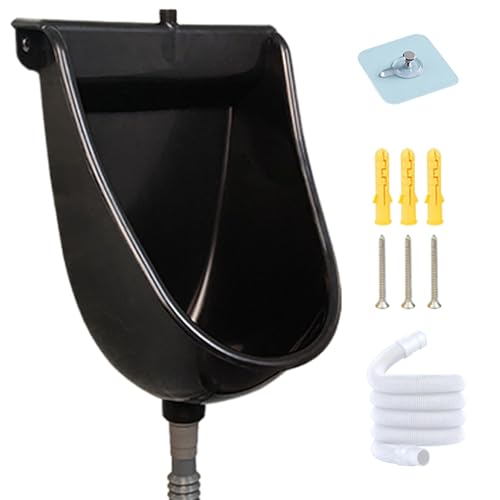 Männliches Urinal, Urinale für Männer, die männliche Wandmontage Urinal mit 59 Schlauch- und Wassereinlassloch Anti-Clogging für Badezimmer temporärer Ort School Outdoor 9.5x12.6x18.5in, Outdoor von Peosaard