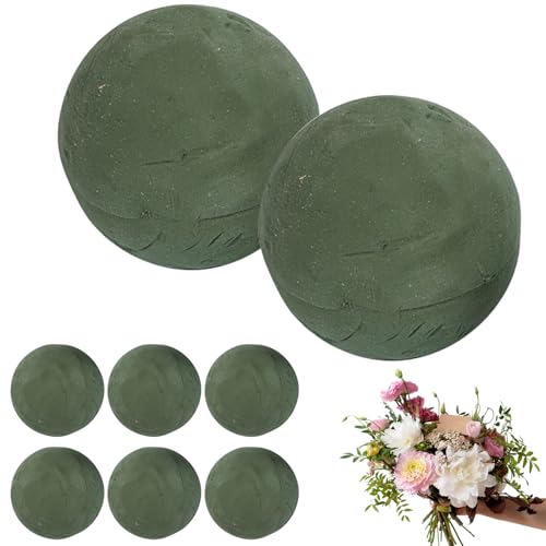 Peosaard Blumenschaum, Blumenschaum 8pcs 3, 54 Zoll absorbierende Florist DIY -Bälle für Blumenarrangements Handwerk für Weihnachten Hochzeitsfeier frisch, Bälle von Peosaard
