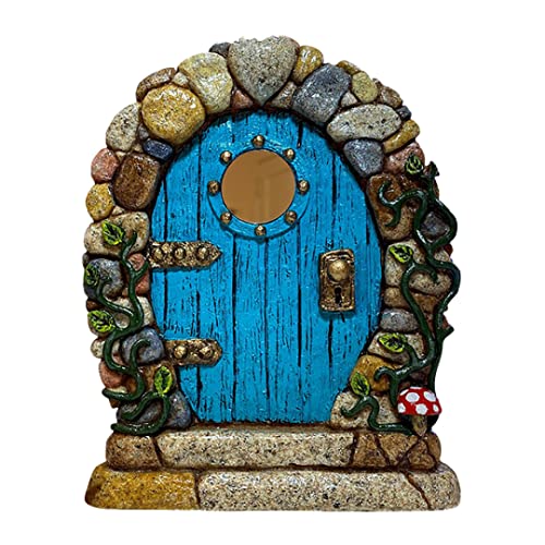 Peosaard Feenentür Holz Elf Gartentüren Miniaturbaumtür Garten Statuen für Garten Yard Rasen, Märchengartentüren Peosaard Feenentür Holz Elf Gartentüren Miniaturbaumtür Garten Statuen für Garten Yard Rasen, Märchengartentüren von Peosaard