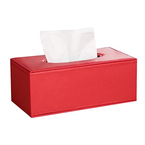 Peosaard Leder -Tissue -Box -Halter Rechteck Tissue Box Cover Hülle Serviettenhalter für Home Office Auto Rot, Tissue Box Halter Peosaard Leder -Tissue -Box -Halter Rechteck Tissue Box Cover Hülle Serviettenhalter für Home Office Auto Rot, Tissue Box Halter von Peosaard