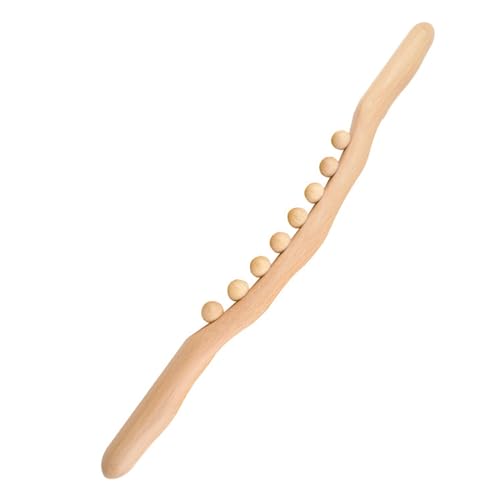Peosaard Massagestift Holz Meridian Bagger- und Pfarrer -Massage -Werkzeuge für Hals- und Hinterbein, Holzmassagestab von Peosaard