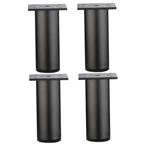 Peosaard Möbelbeine 4 Zoll, 4pcs Möbelbeine, verstellbare Aluminiumlegierungsschrank, runde Fuß für Tischsofa -Stuhlschreibtisch, Schrank, 4 Zoll von Peosaard
