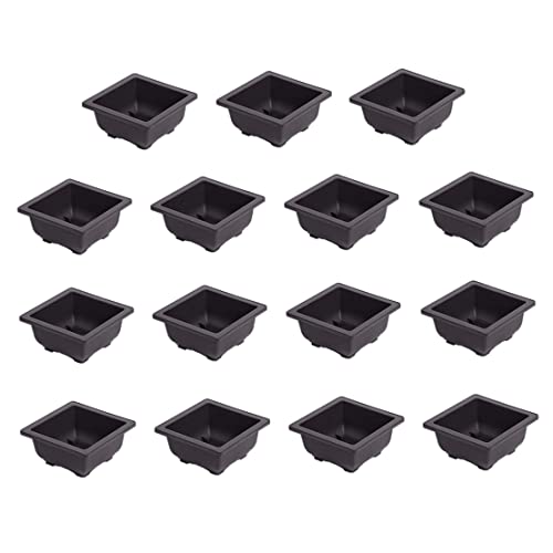 Peosaard Quadratpflanzenhalter, Bonsai Training Topf Plastik Plastik Sukkulente wachsende Kindergärtner 15pcs Peosaard Quadratpflanzenhalter, Bonsai Training Topf Plastik Plastik Sukkulente wachsende Kindergärtner 15pcs von Peosaard