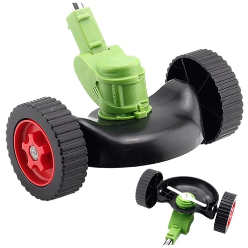 Peosaard Schnur Trimmer Räder Ansatzstabiler Räder Schnürmaschinen Abnehmbarer Plastikweg universeller Wanderung für Unkrautgrasschneider, Radaufsatz von Peosaard