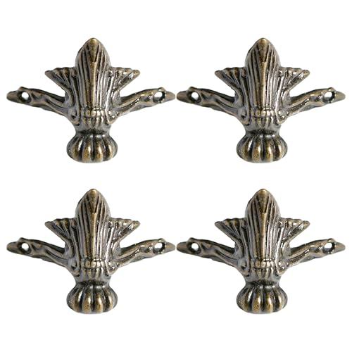 Peosaard Sofa Füße, 4pcs Metallmöbel Beine, antike Metallsofa Beine dekorative Möbel Füße Eckschutz für Kleiderschrank Tee Tisch Arbeitsplatte Regale Bett von Peosaard