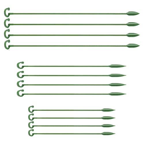 Pflanzenunterstützung Einstiel -Stamm -Steck Steck Plastikgartenunterstützung für Blumen Rosen Tomaten Kräuter Gemüse 12 Stcs, Pflanzenunterstützung von Peosaard