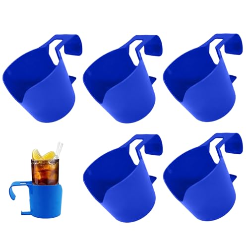Pool-Cup-Halter, oberirdische Poolbecherhalter, stapelbare No-Spill-Halter, PP-Whirlpool-Tablett für Innenräume, Außenpools, passt in die Bodenbecken mit 2 oder kleineren Kuppelstangen, Poo von Peosaard
