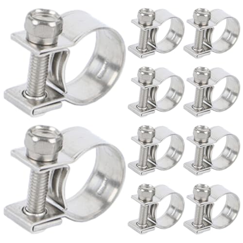 Schlauchklemmen aus rostfreiem Stahl, 10-pcs schwere Schlauchklemmen, 8-10 mm Range Edelstahl, T-Bolts Mini-Kraftstoffleitungsrohrklammern, Klemme Schlauchklemmen aus rostfreiem Stahl, 10-pcs schwere Schlauchklemmen, 8-10 mm Range Edelstahl, T-Bolts Mini-Kraftstoffleitungsrohrklammern, Klemme von Peosaard